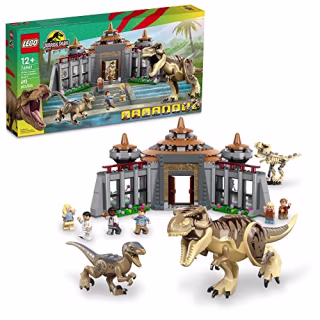 "Jurassic Park" Visitor Center: T. Rex & Raptor Attack Buildable Dinosaur Toy