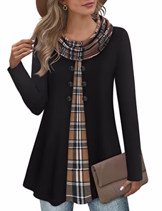 Bebonnie Ladies Tops for Leggings,Cotton Tunics Women Teen Girl Tops Holiday