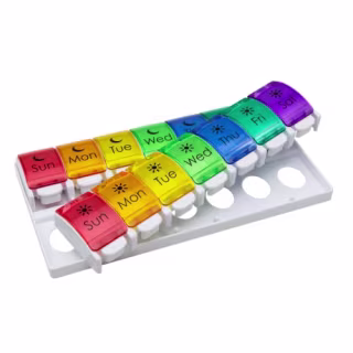 Ezy Dose Push Button Weekly Pill Case