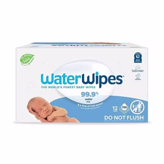 WaterWipes Plastic-Free Original Baby Wipes (Pack of 12)