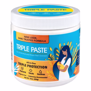Triple Paste Diaper Rash Cream for Baby (16 Ounces)