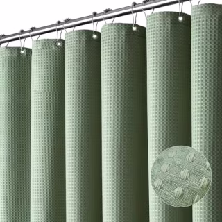 Waffle Texture Shower Curtain