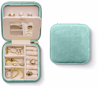 Benevolence LA Plush Velvet Travel Jewelry Storage Box 