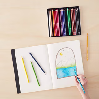 Premium Colored Pencils, Soft Core, 24 Count, Multicolor