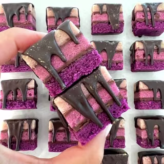 Zola Bakes Purple Ombré Rainbow Cookies