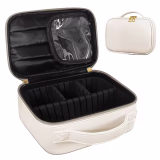 Omobolanle Travel Makeup Bag with Lighted Makeup Mirror