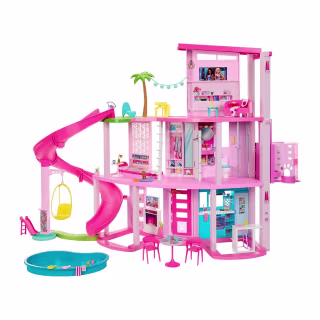 Barbie Dreamhouse Pool Party Doll House with 3 Story Slide