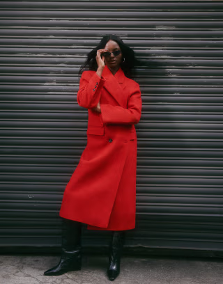 Twill Wool Mix Coat