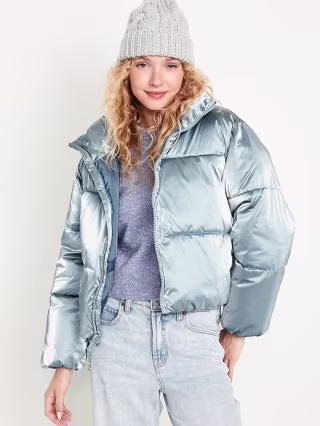Old Navy Water-Resistant Shiny Puffer Jacket