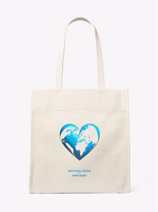 Michael Kors Watch Hunger Stop Recycled Cotton Canvas Tote Bag