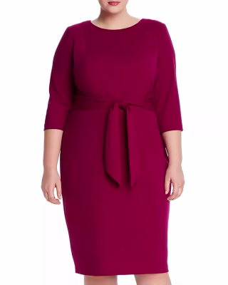Knit Crepe Tie-Waist Dress