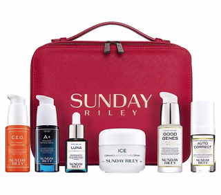 Sunday Riley Grand Collection 6pc Skincare Kit with Bag