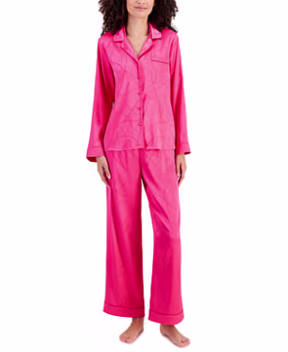 I.N.C. Satin Notch Collar Packaged Pajama Set