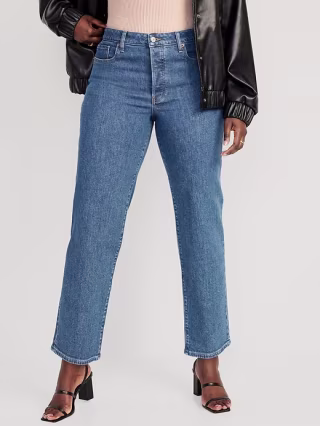 Old Navy High-Waisted OG Loose Cotton-Hemp Blend Jeans 
