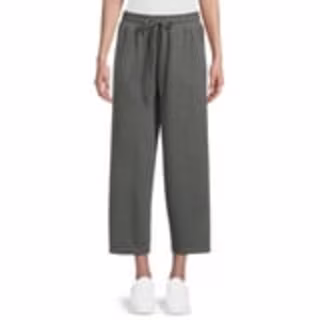 Time and Tru Women's Super Soft Hacci Cropped Wide-Leg Pants (2-Pack)