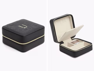 Initial Square Zip Travel Case