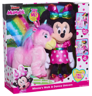 Disney's Minnie Mouse Walk & Dance Unicorn Plush Set
