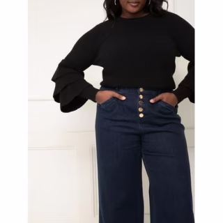 Plus Tiered Sleeve Sweater