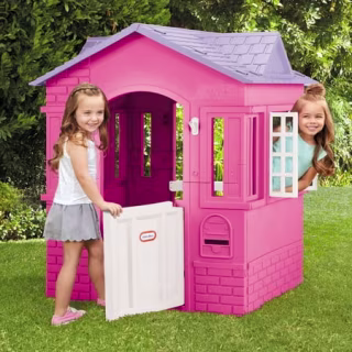 Little Tikes Cape Cottage House, Pink - Pretend Playhouse for Girls Boys Kids 2-8 Years Old