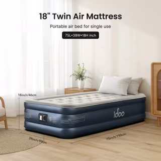 iDOO Air Mattress Inflatable Airbed with Built-in Pump