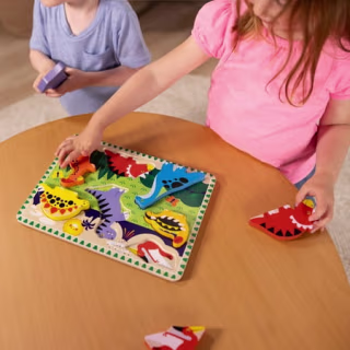 Melissa & Doug Dinosaur Wooden Chunky Puzzle