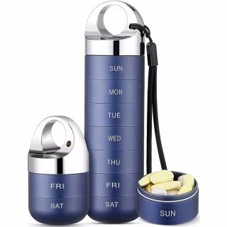 Zannaki Metal Travel Pill Organizer