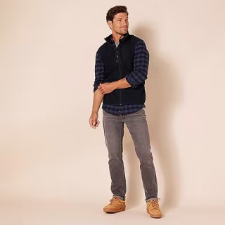 Amazon Essentials Men's Full-Zip Polar Fleece Vest 