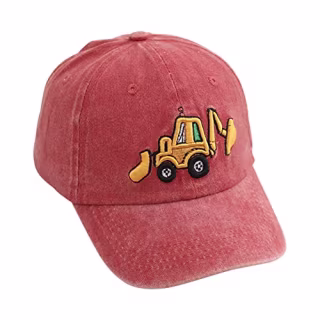 Embroidery Excavator Kids Baseball Cap