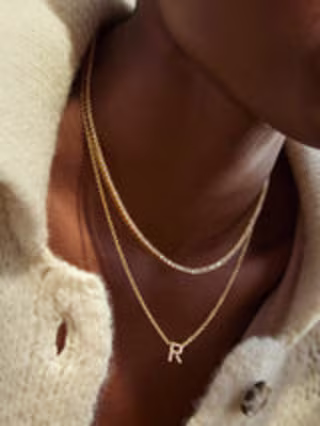 Nora Cubic Zirconia Initial Necklace