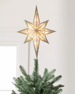 Capiz Bethlehem Star Tree Topper
