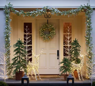 Lit Twinkle Rattan Deer