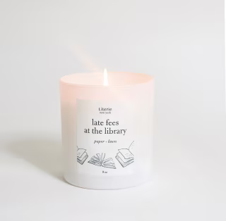 Literie Late Fees at the Library Candle
