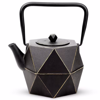 Japanese Cast Iron Teapot, Diamond Design