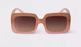 Women's Oversized Plastic Retro Rectangle Sunglasses
