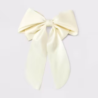 Satin Bow Hair Barrette