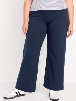 Women's High Waisted Fleece-Lined Wide Leg Leggings