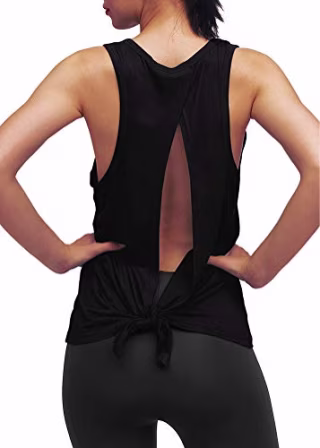 Workout Yoga Tops Open Back