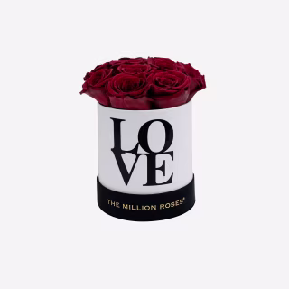 The Million Roses White Box Red Roses