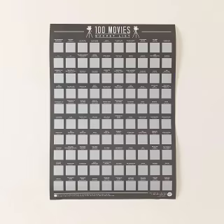 Uncommon Goods 100 Movies Scratch Off Poster