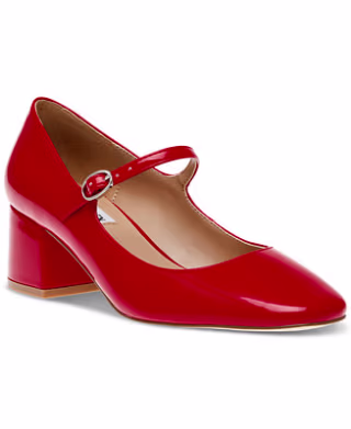 Block-Heel Mary Jane Pumps