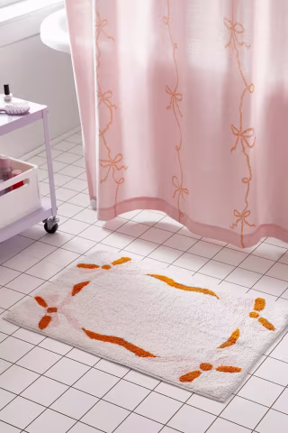 Lacey Bows Bath Mat