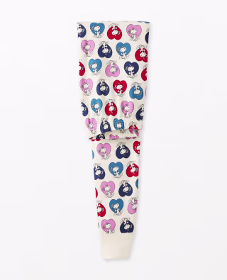 Peanuts Valentines Print Adult Long John Pajama Pant