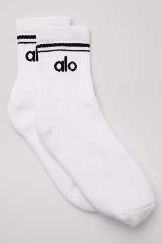 Alo Unisex Half-Crew Throwback Sock