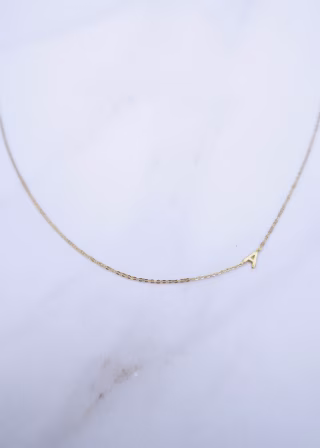 Sideways Initial Necklace
