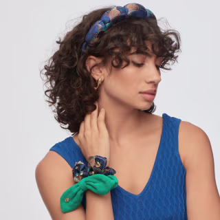 Lele Sadoughi Veronica Bow Scrunchies (Set of 2)