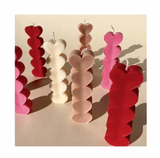 Scandles Heart Stack Pillar Candle