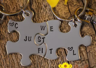 puzze keychain for valentine's day