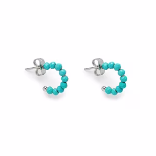 Pura Vida Turquoise Hoop Earrings