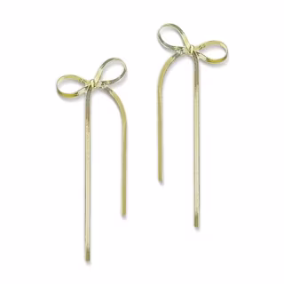 Gold Bow Earrings