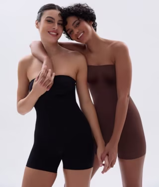 ShaperX Strapless Shortie Bodysuit